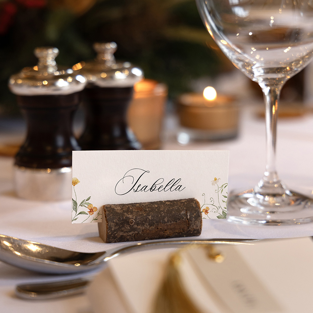 Golden Meadow Wildflower Wedding Place Cards | Spring